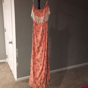 Strapless Floral Dress